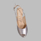 Bioeco Occasion Wear 4180 Sling Back Slim Heel Occasion Shoe SILVER Pearl Leather 4180-2439-1661