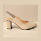 Bioeco Occasion Wear 4186 PEARL Beige Soft Leather Wide Fitting Slingback Shoe