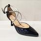 Bioeco Occasion Wear 4216 Navy Patent Leather Wide Fitting Diamante Bar Shoe