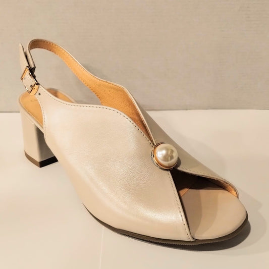 Bioeco Occasion Wear 4261 PEARL Soft Leather Wide Fitting Slingback Shoe