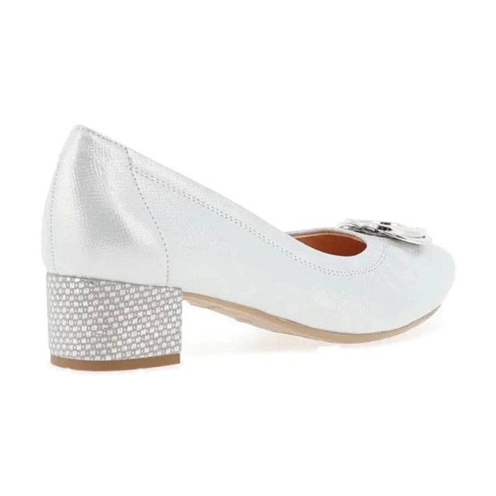 Bioeco Occasion Wear 6415 SILVER Wide Fitting Dress Court Shoe 6415-2103