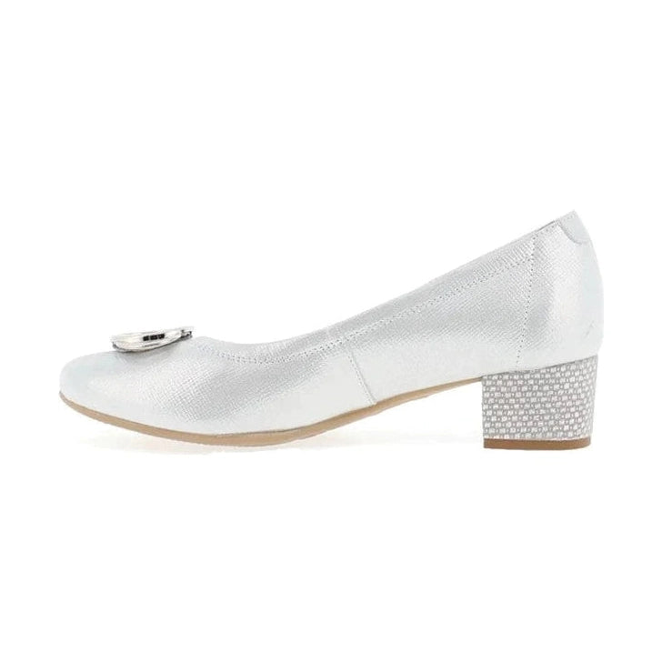 Bioeco Occasion Wear 6415 SILVER Wide Fitting Dress Court Shoe 6415-2103