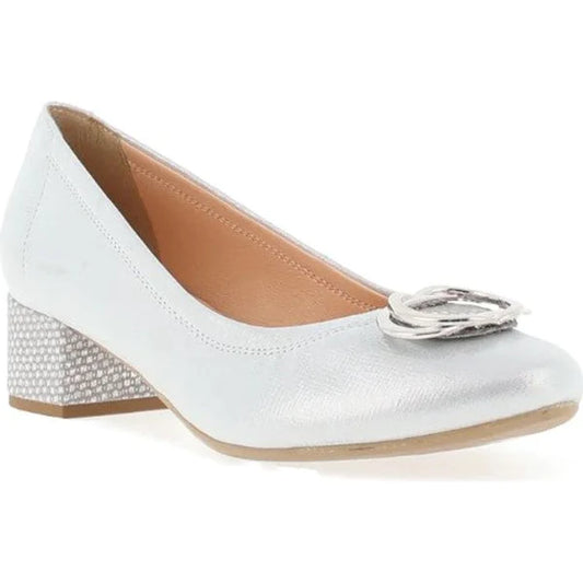 Bioeco 6415 SILVER Wide Fitting Dress Court Shoe 6415-2103