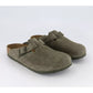 Birkenstock Boston Classic Clog thyme Green Suede