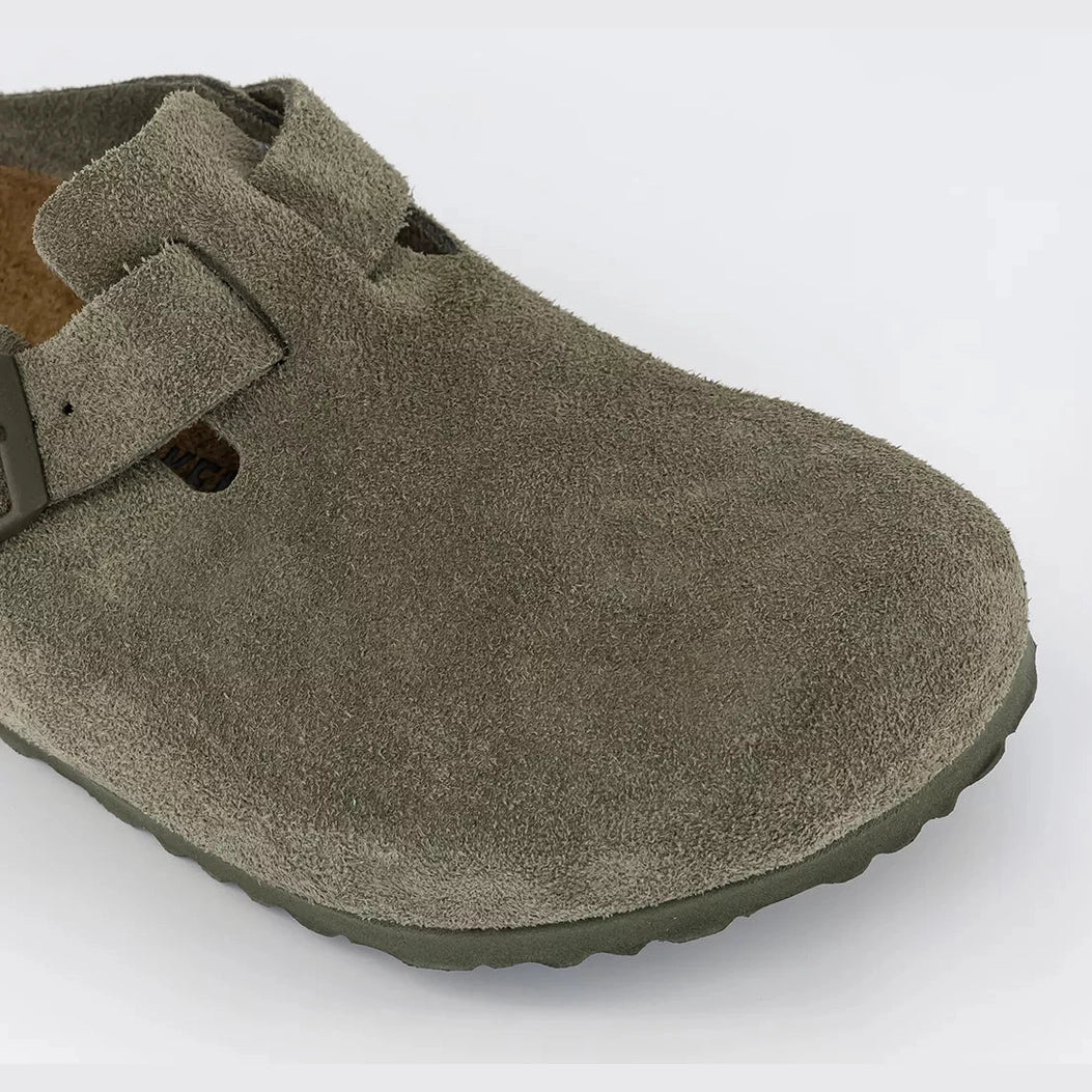 Birkenstock Boston Classic Clog thyme Green Suede