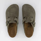 Birkenstock Boston Classic Clog thyme Green Suede