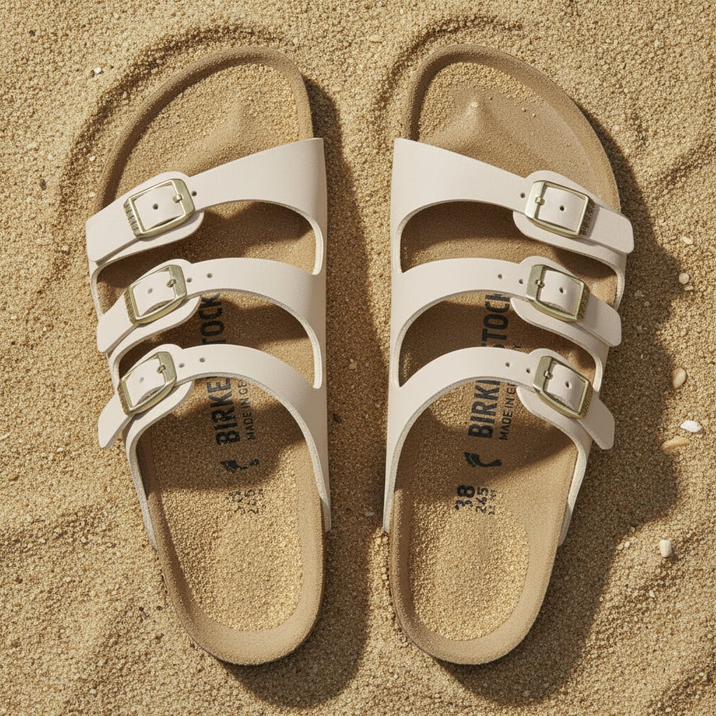 Birkenstock Florida Bf SANDCASTLE 3 Strap and Buckle Sandal Regular fit- 1029244