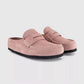 Birkenstock Naples Moccasin Slip On Wrapped Suede PINK CLAY Regular - 1031675