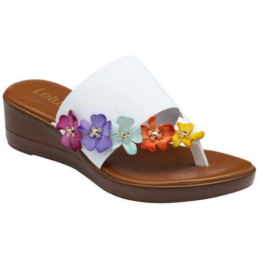 Lotus Toe-post sandal Carlotta WHITE ULP270