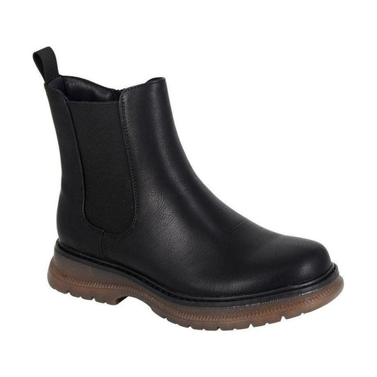 Cipriata Boot L052 Plain ankle boot with elastic gusset and zip BLACK L052A