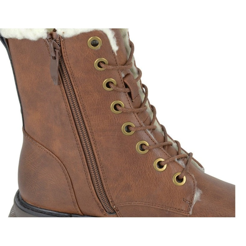 Cipriata L537 BROWN Fur lined Ankle Boot L537BT