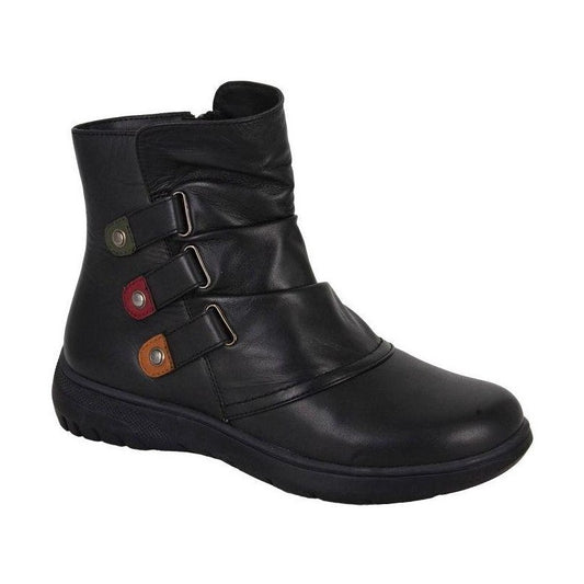 Cipriata L557 BLACK Soft Leather Zip ankle Boot L557A