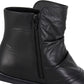 Cipriata L557 BLACK Soft Leather Zip ankle Boot L557A
