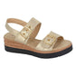 Cipriata L631 GOLD Wedge Buckle Sandals L631BG