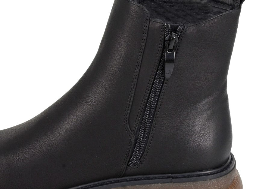 Cipriata Boot L052 Plain ankle boot with elastic gusset and zip BLACK L052A