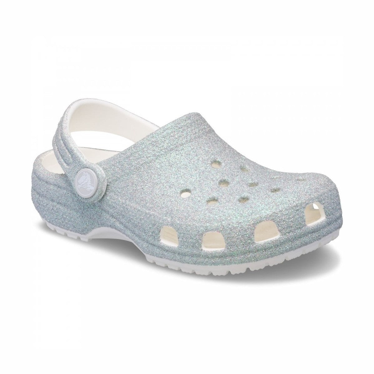 Crocs 210986 SILVER GLITZ 210986-100 Classic Clog
