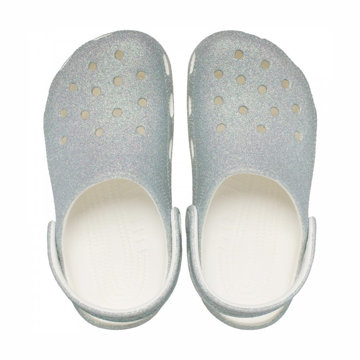Crocs 210986 SILVER GLITZ 210986-100 Classic Clog