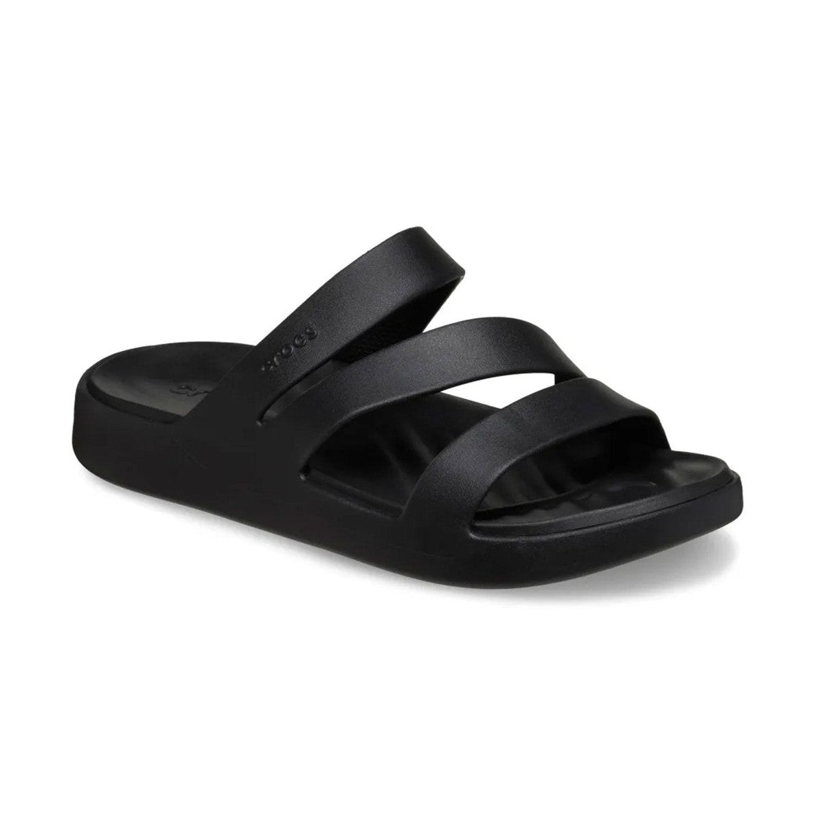 Crocs Getaway Strappy BLACK Lightweight Mule Sandal 001