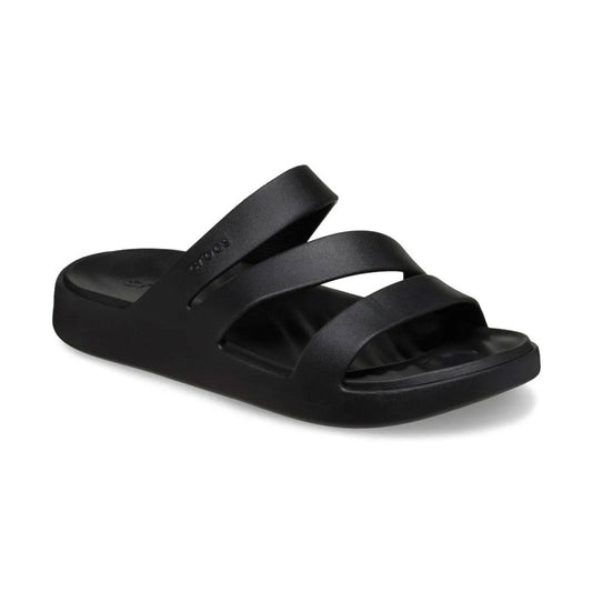 Crocs Getaway Strappy BLACK Lightweight Mule Sandal 001