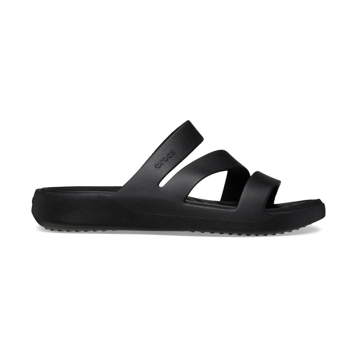 Crocs Getaway Strappy BLACK Lightweight Mule Sandal 001