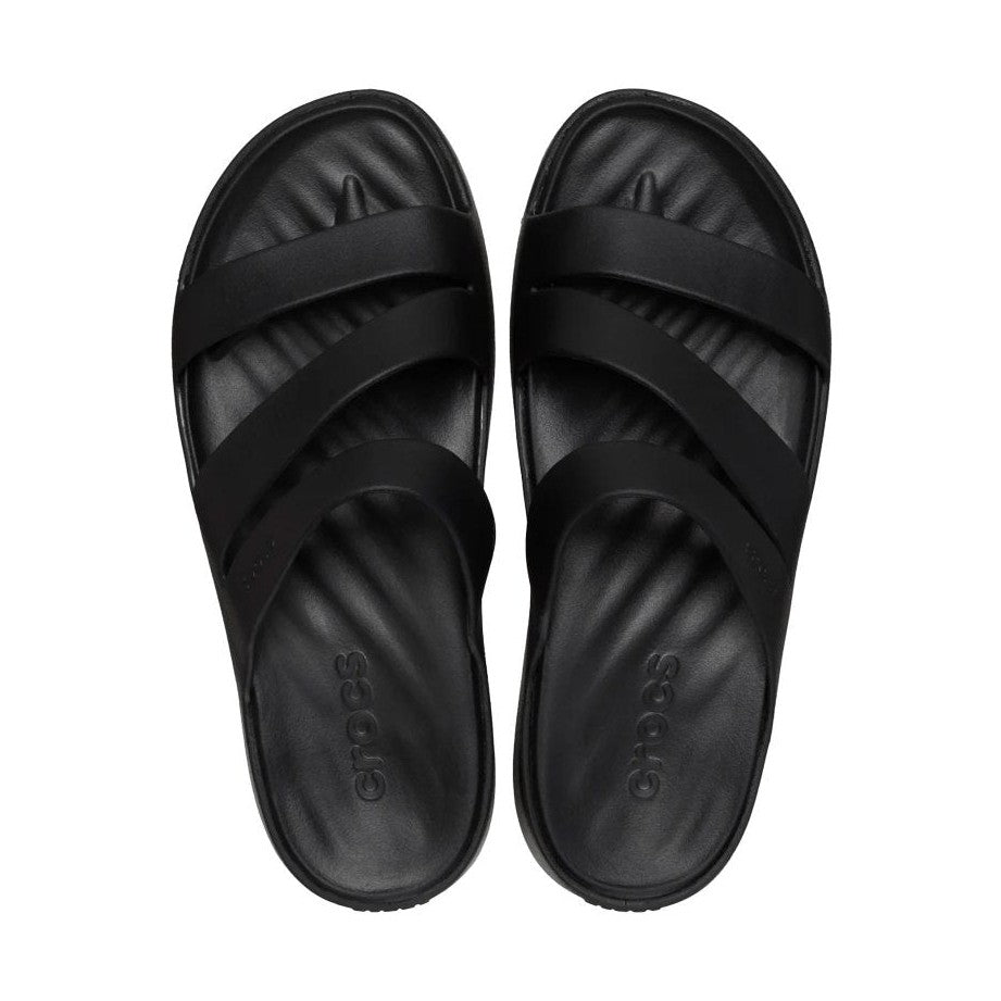 Crocs Getaway Strappy BLACK Lightweight Mule Sandal 001