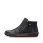 Remonte D0783 BLACK Soft Leather Wide Fitting Twin Zip Ankle Boot D0783-00