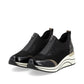 Remonte Shoes D0t08-02 Trainer style shoe with wedge sole and zip front BLACK COMB D0T08-02