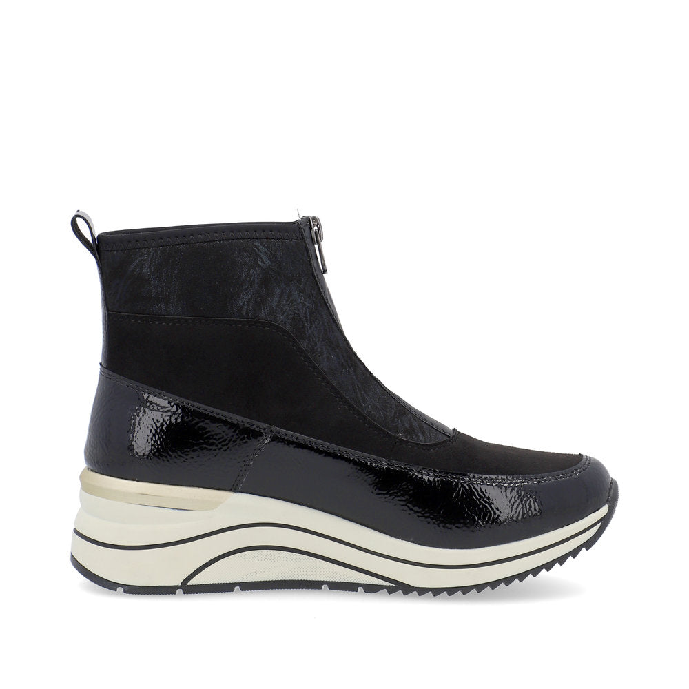 Remonte Ankle Boot D0T71-01 BLACK with front Zip