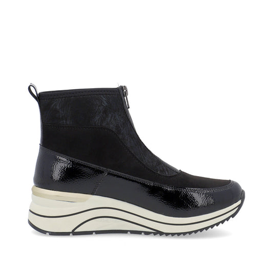 Remonte Ankle Boot D0T71-01 BLACK with front Zip
