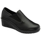 Lotus Shoe Delmar  Leather Slip-on Trouser Shoe with wedge heel BLACK ULS527