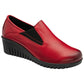 Lotus Shoe Delmar Leather Slip-on Trouser Shoe with wedge heel  RED ULS527