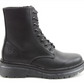 Heavenly Feet Eva Black 8 Eyelet Lace Up Ankle Boot with Zip