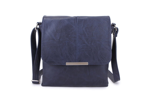 Long & Co F8183 NAVY Flapover Crossbody  Handbag Shoulderbag F8183