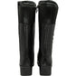 Lotus Boot Fitzgerald BLACK Leather wedge long boot ULB345