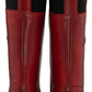 Lotus Boot Fitzgerald Mid Calf Leather Boot with zip RED ULB345