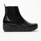 Fly London Vaze BLACK Soft Leather Wedge Heel Chelsea Boot