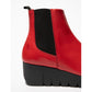 Fly London Vaze RED Leather Wedge Chelsea Boot