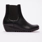 Fly London Orfu Black Ankle Boots