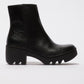Fly London Toor  Chunky Sole Zip Ankle Boot  BLACK