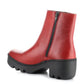 Fly London Toor  Leather Chunky Sole Zip Ankle Boot TOOR RED
