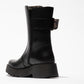Fly London Biker Style Ankle Boot  Mazz BLACK