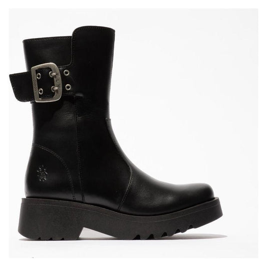 Fly London Biker Style Ankle Boot  Mazz BLACK