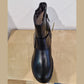 Fly London Riley BLACK Leather Zip Ankle Boot with Buckle Trim