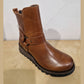 Fly London Soch BROWN Leather Biker style ankle boot