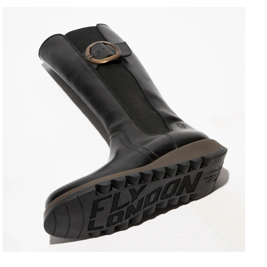 Fly London Soif BLACK Quality Leather Long Boot