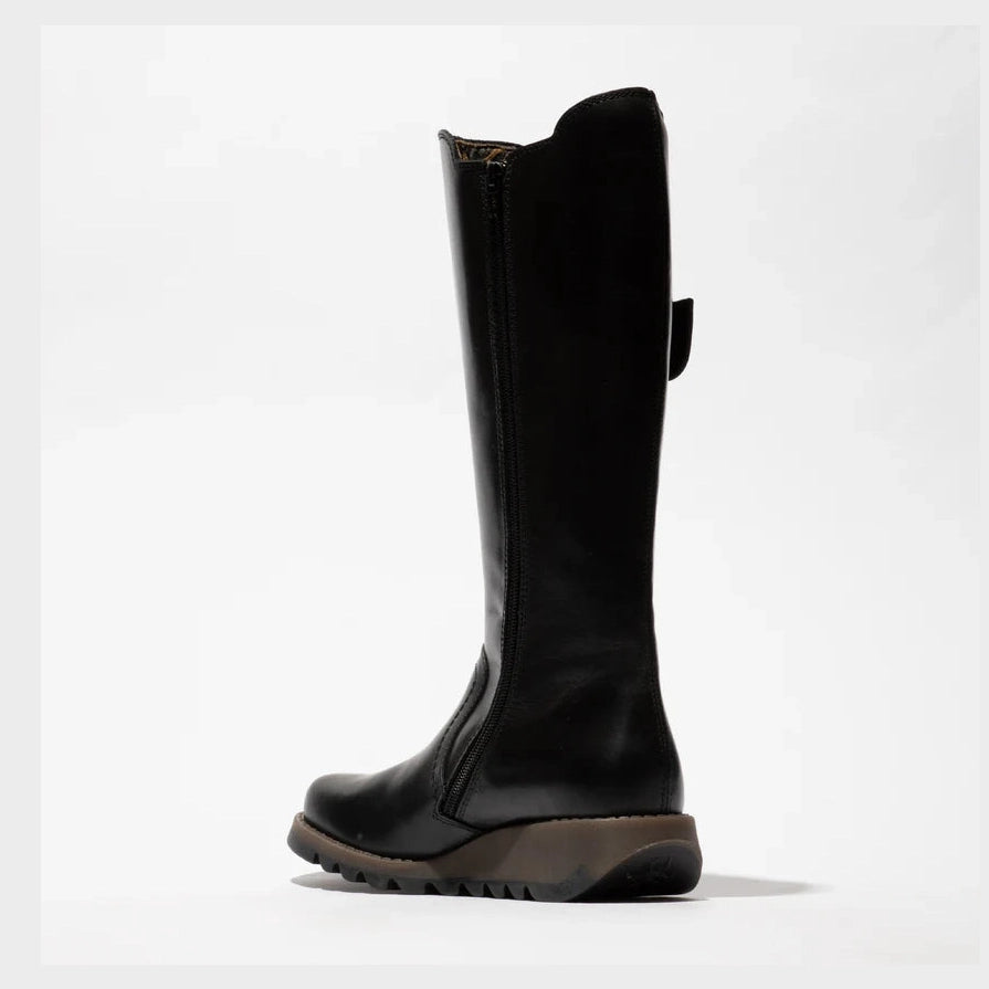 Fly London Soif BLACK Quality Leather Long Boot
