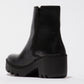 Fly London Toor Chunky Sole Zip Ankle Boot BLACK