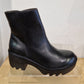 Fly London Toor Chunky Sole Zip Ankle Boot BLACK