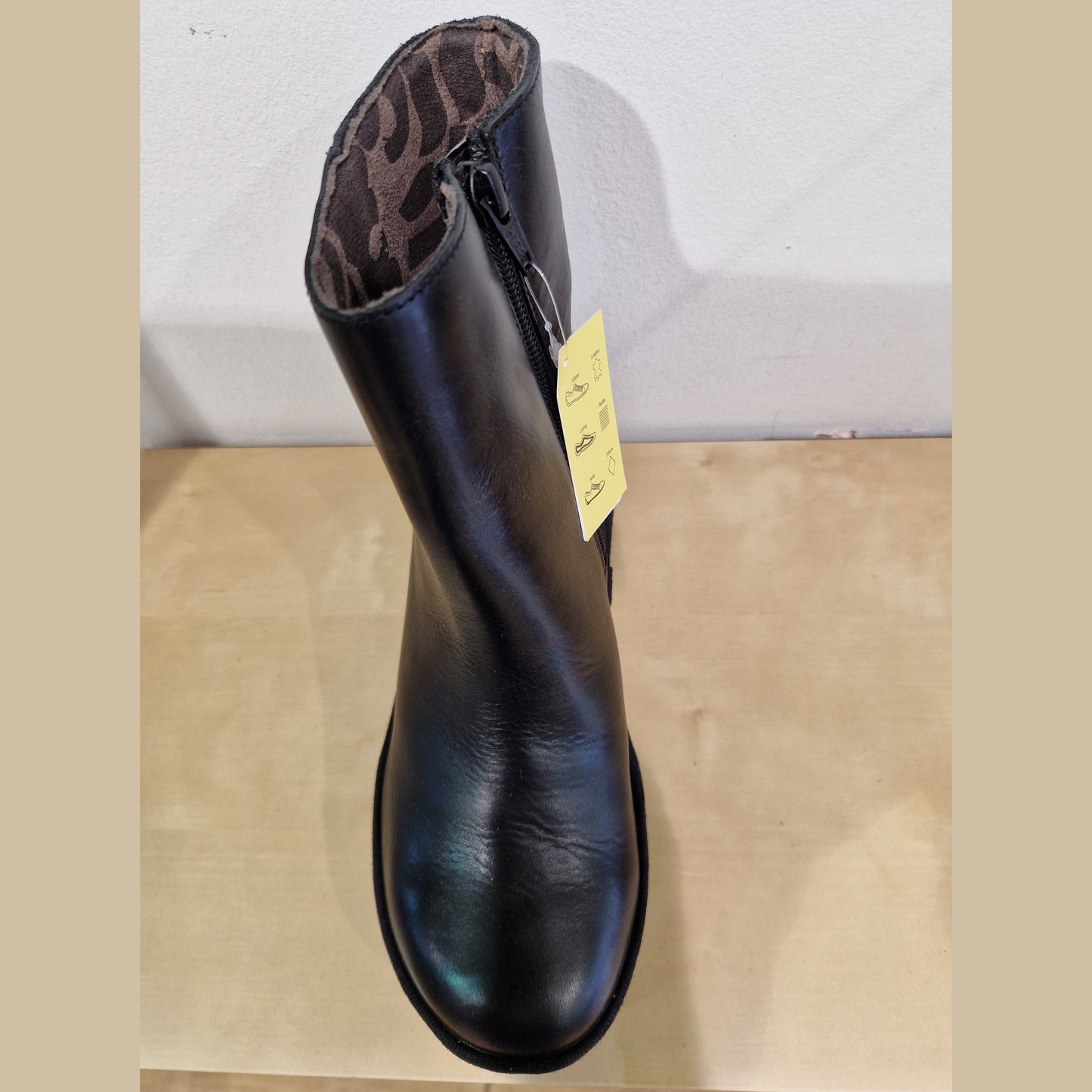 Fly London Toor Chunky Sole Zip Ankle Boot BLACK