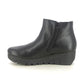 Fly London Vang BLACK Soft Leather Wedge Ankle Boot